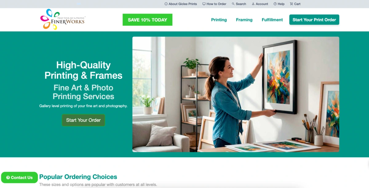 FinerWorks homepage