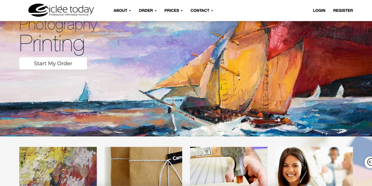 Giclee Today homepage