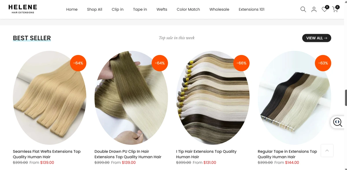 Helene Hair homepage