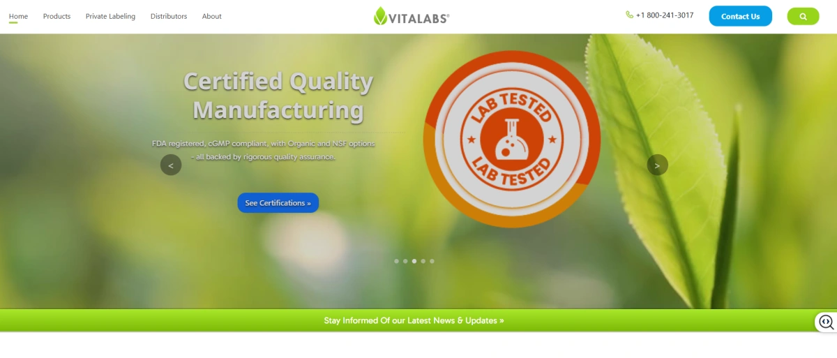 Vitalabs homepage