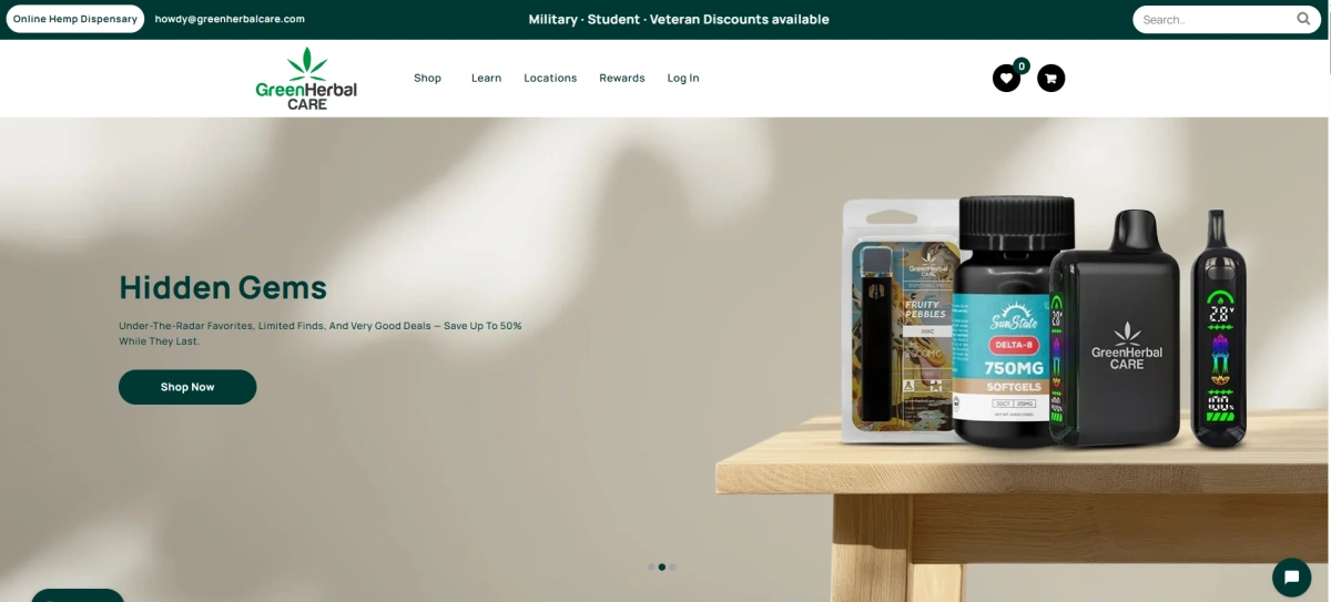 Green Herbal Care homepage