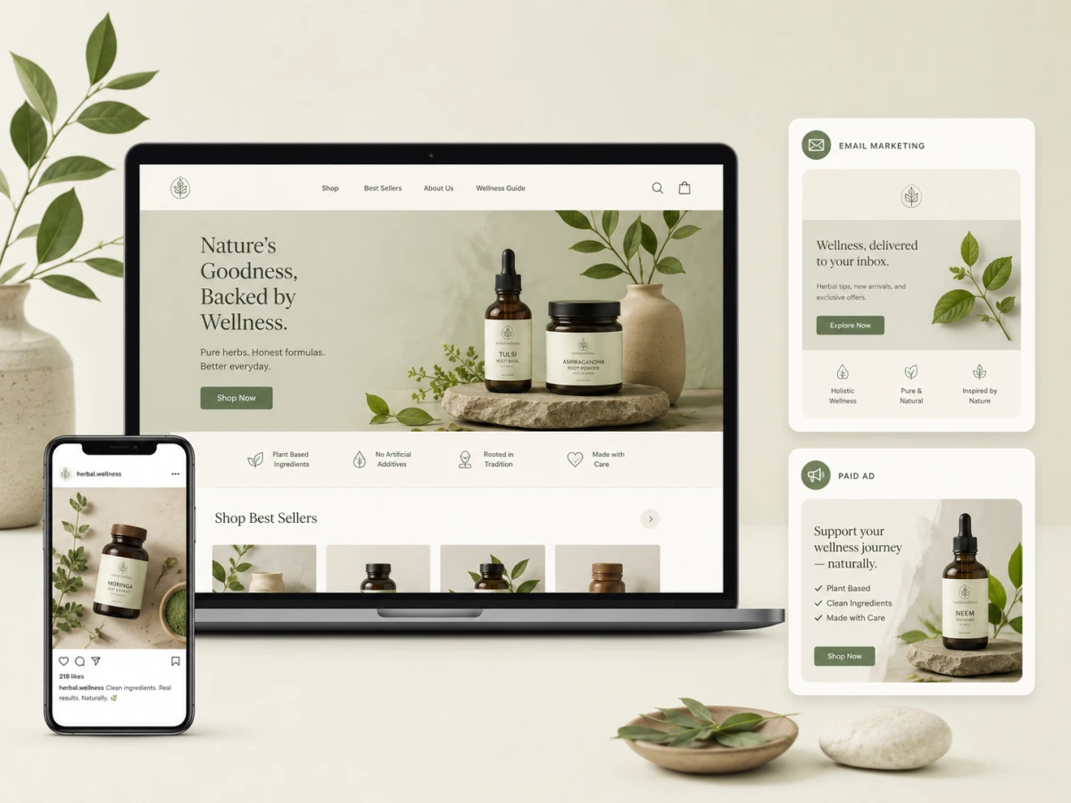 Marketing campaign of a herbal brand