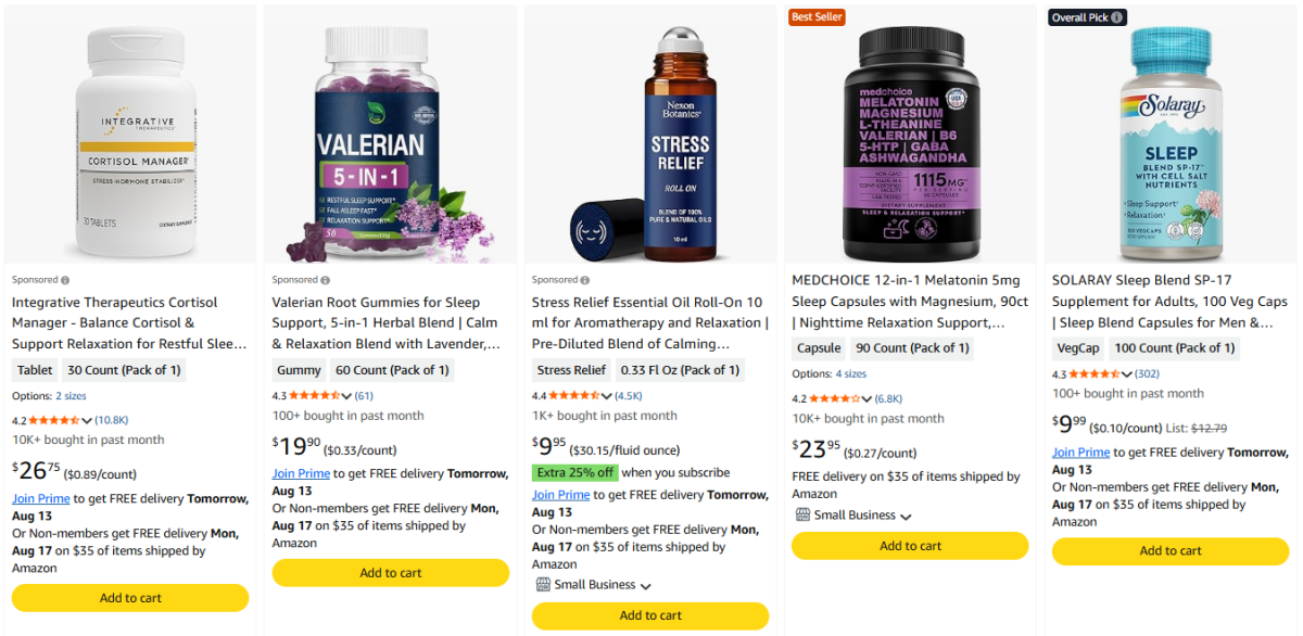 Herbal Sleep & Relaxation Blends product examples