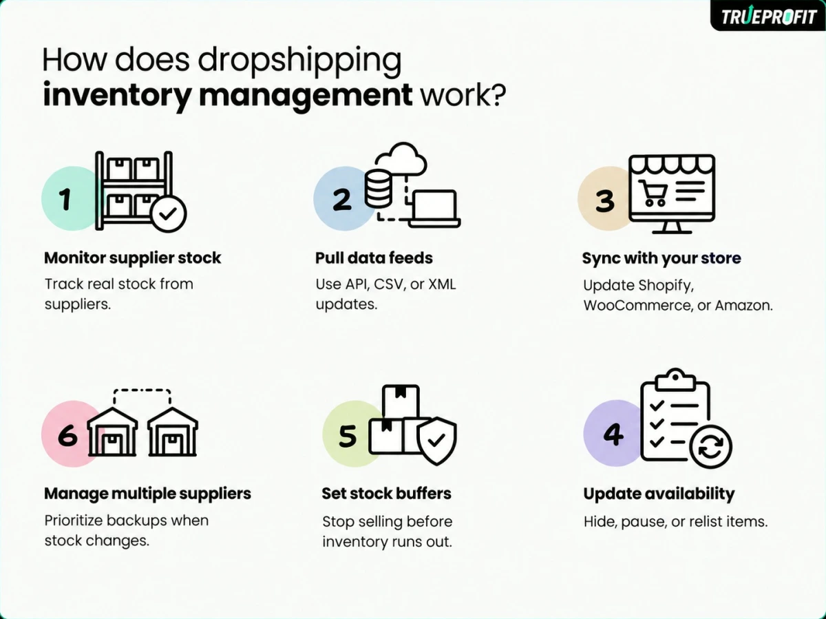Dropshipping inventory management workflow demonstration