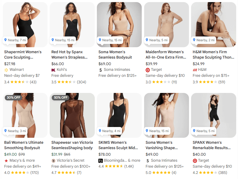 Shapewear & Bodysuits product example
