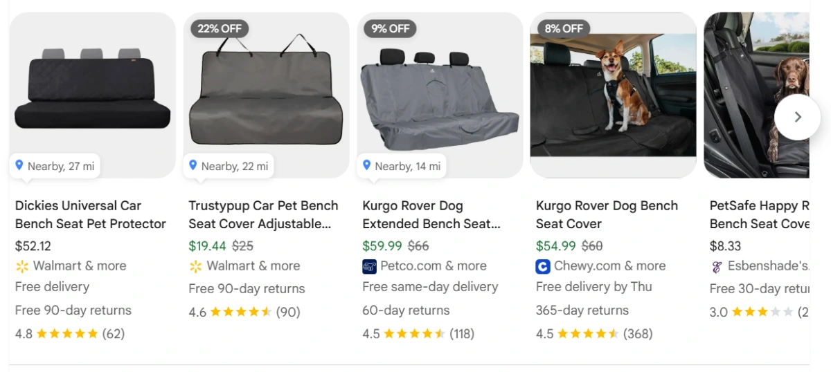 Car Seat Cover product example