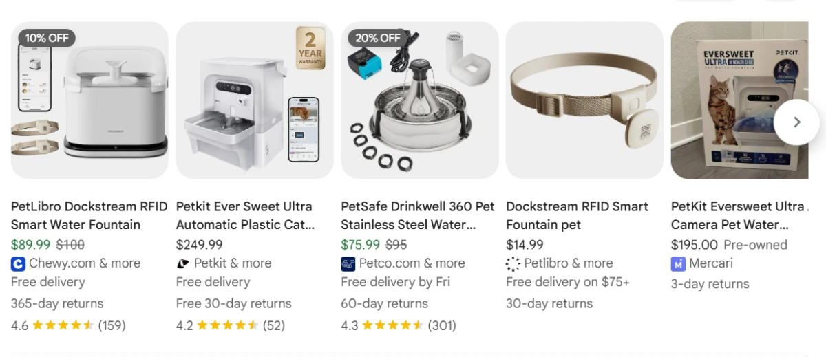Smart Water Fountain product example