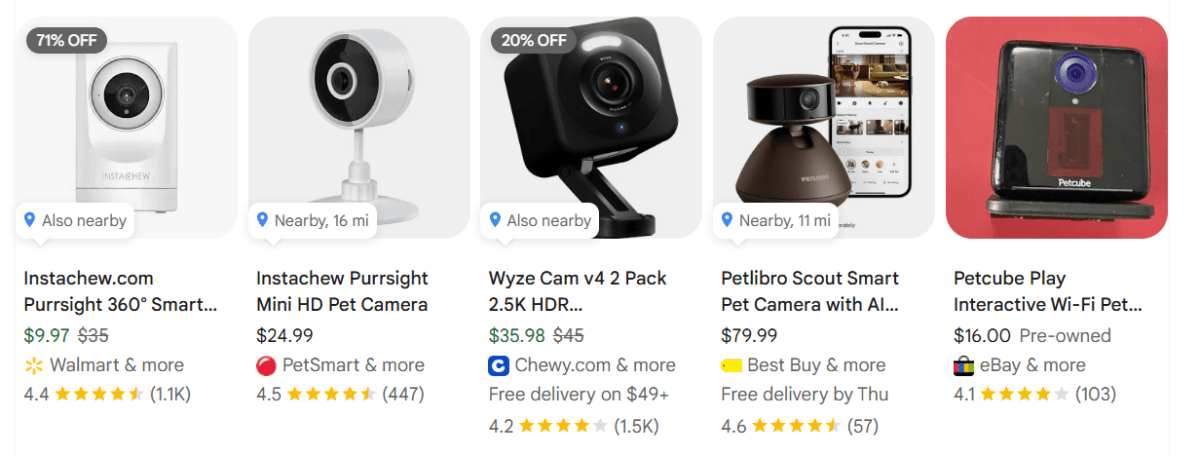 Interactive Camera product example