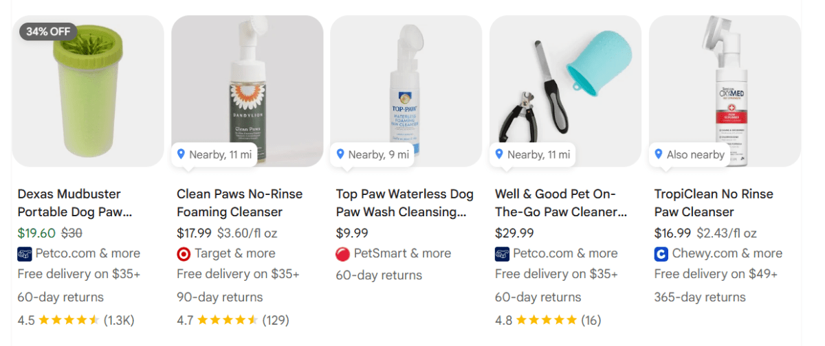Paw Cleaner product example