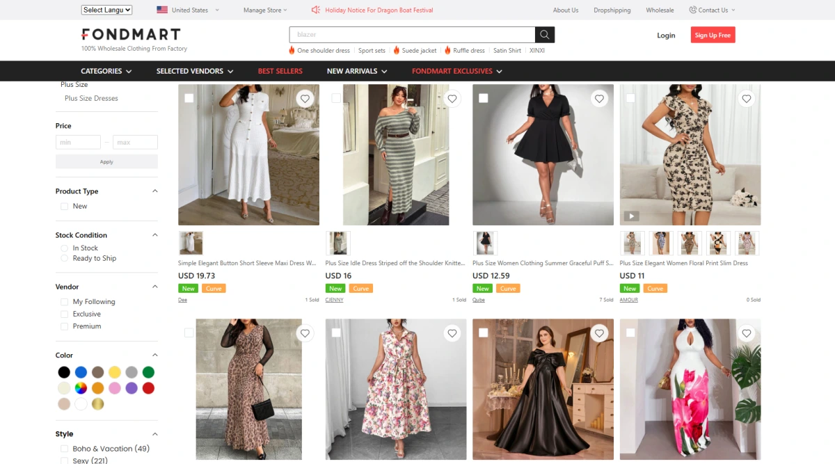 FondMart product category page