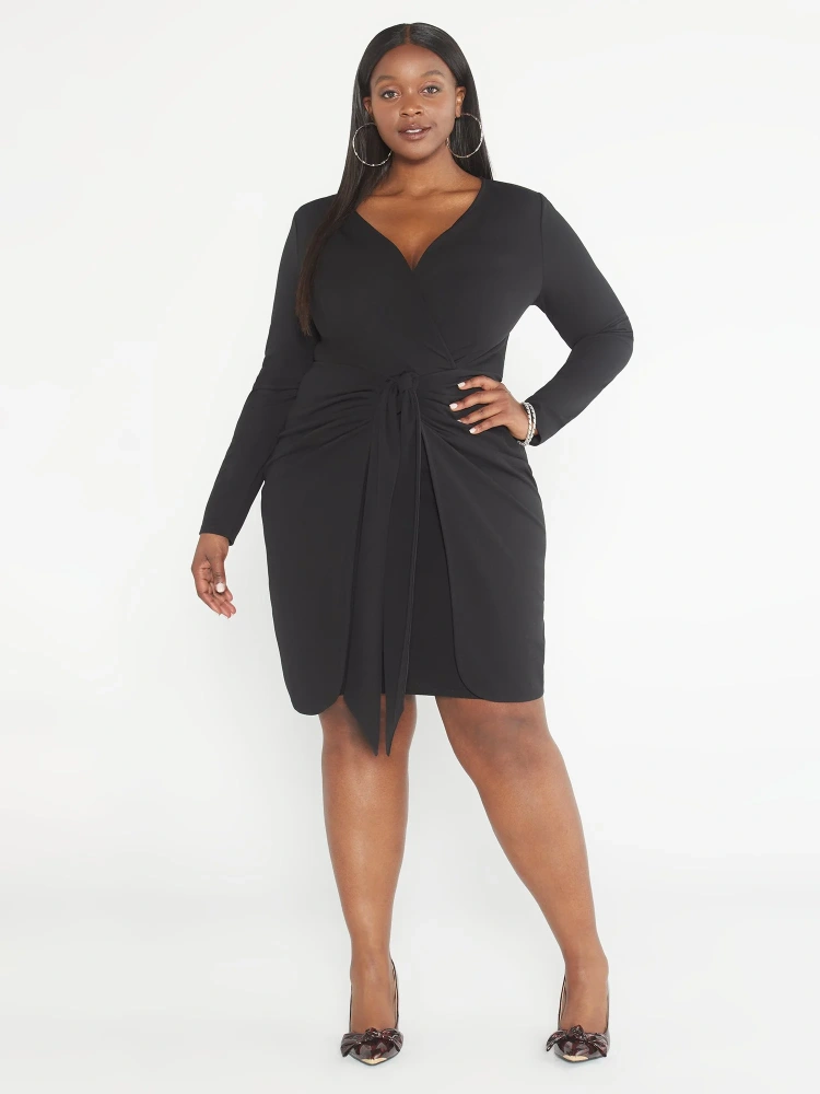 Plus Size Wrap and Faux-Wrap Dresses product examples