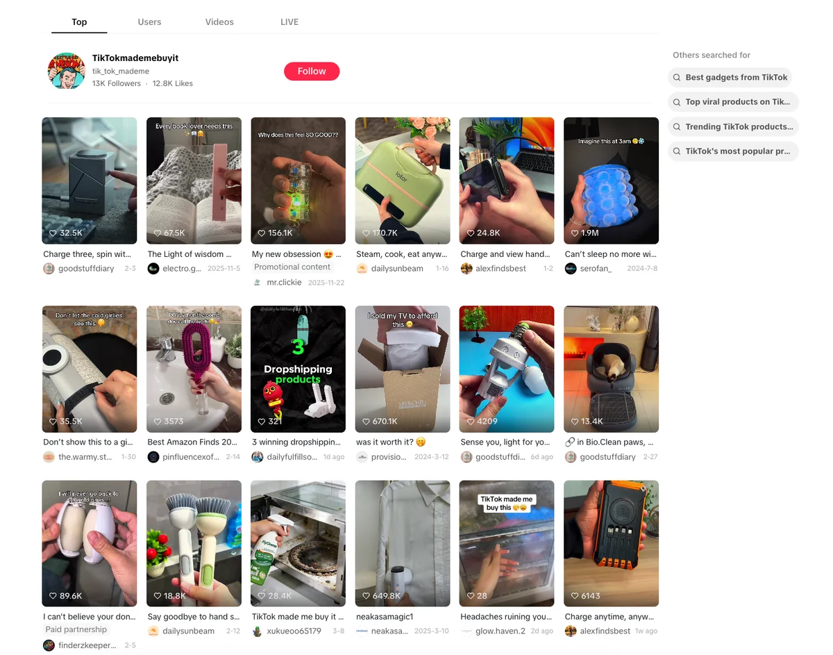 Research product on Social medias