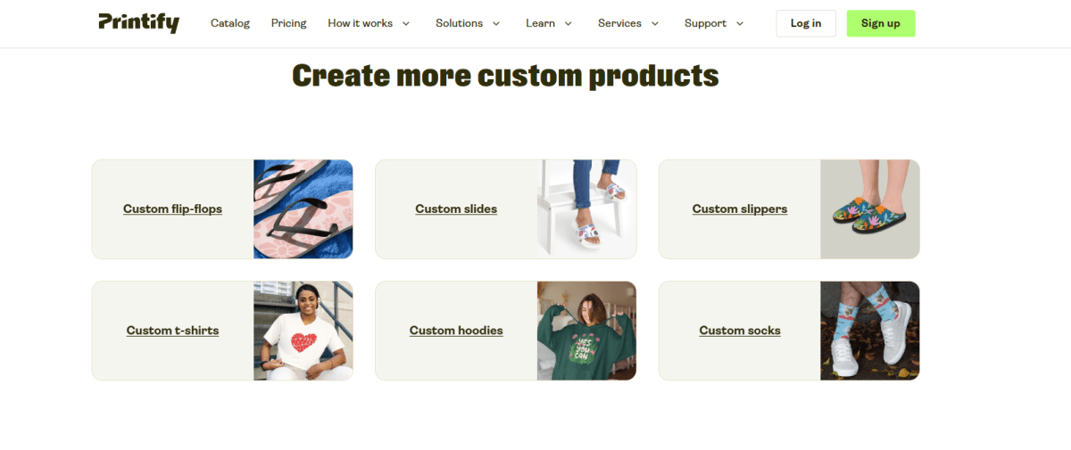 Printify homepage