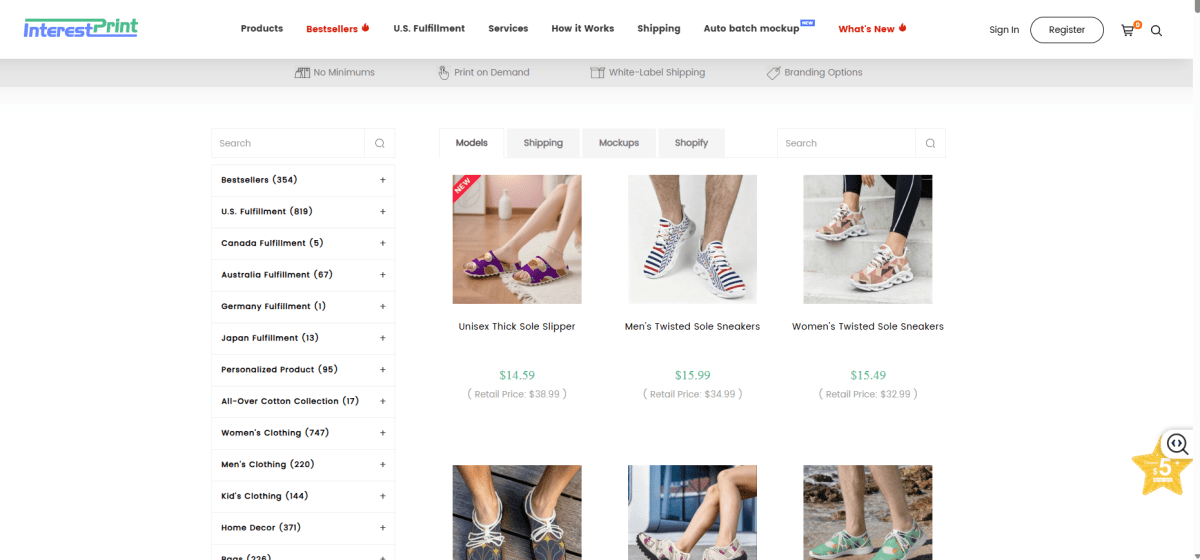 InterestPrint homepage