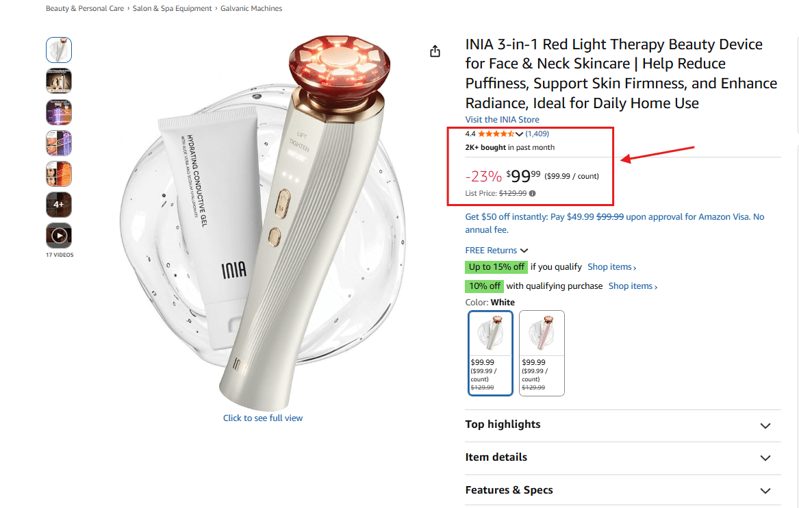 Microcurrent face-sculpting tools product example