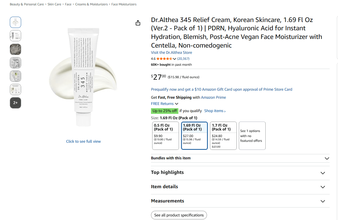 Barrier-repair creams product example