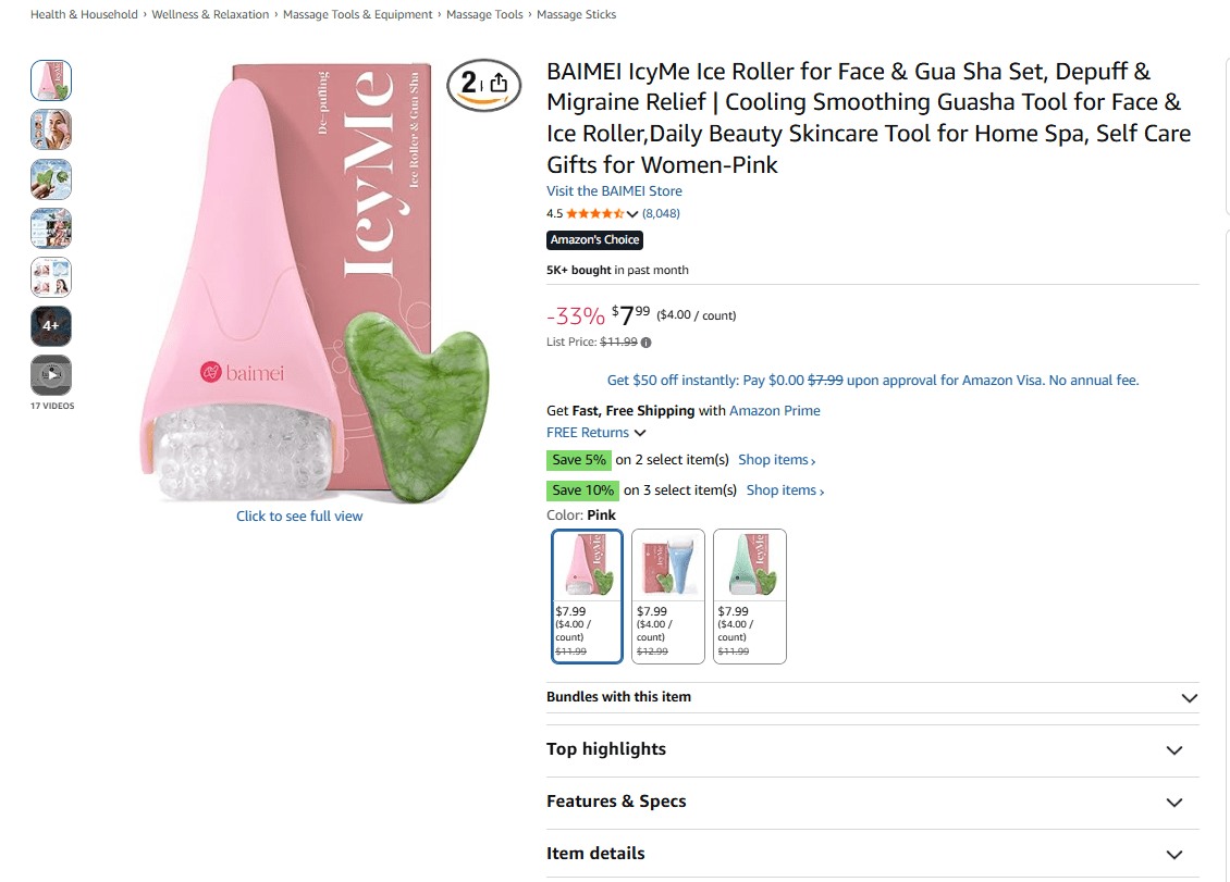 Gua sha tools and facial ice molds product example