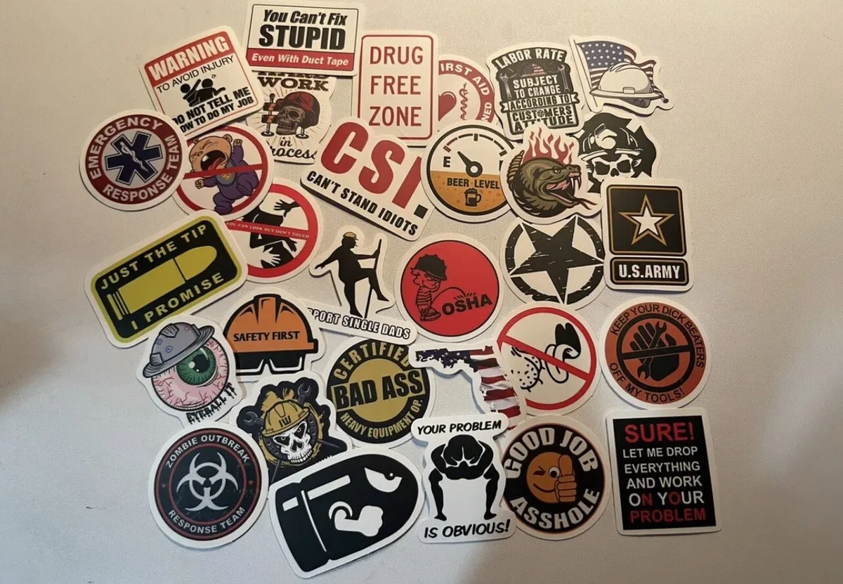 Hard-Hat &amp; Toolbox Heavy-Duty Decals product example