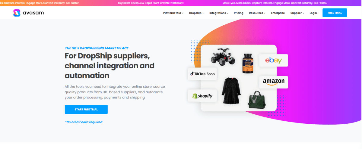 Avasam homepage
