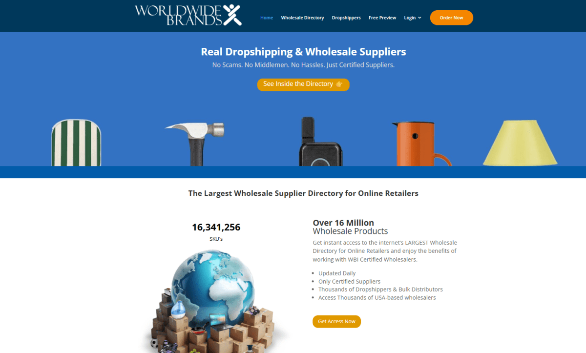 Worldwide Brands homepage