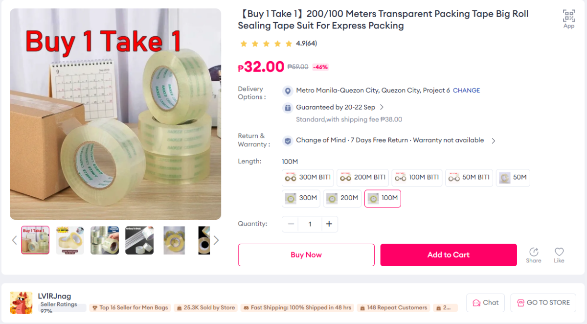 One high-converting Lazada product listings example