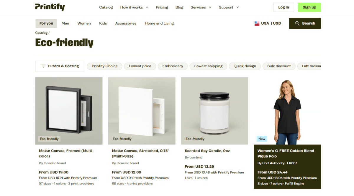 Printify homepage