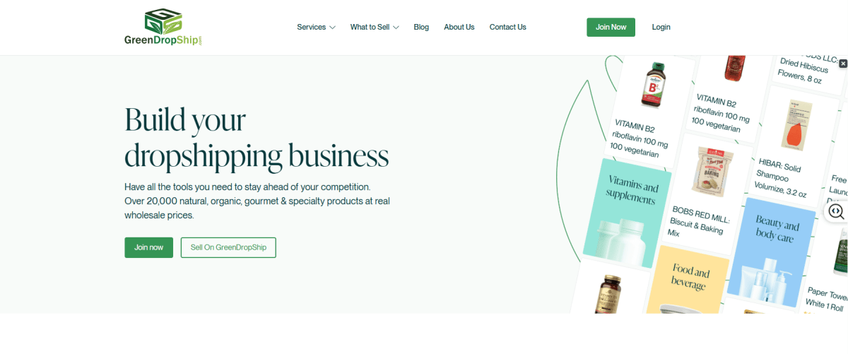 GreenDropShip homepage