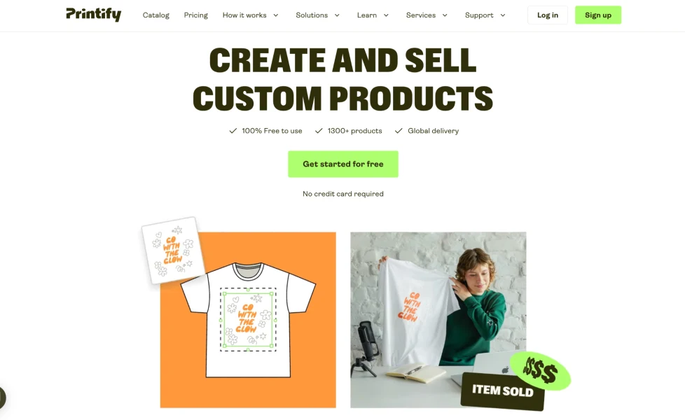 Printify homepage