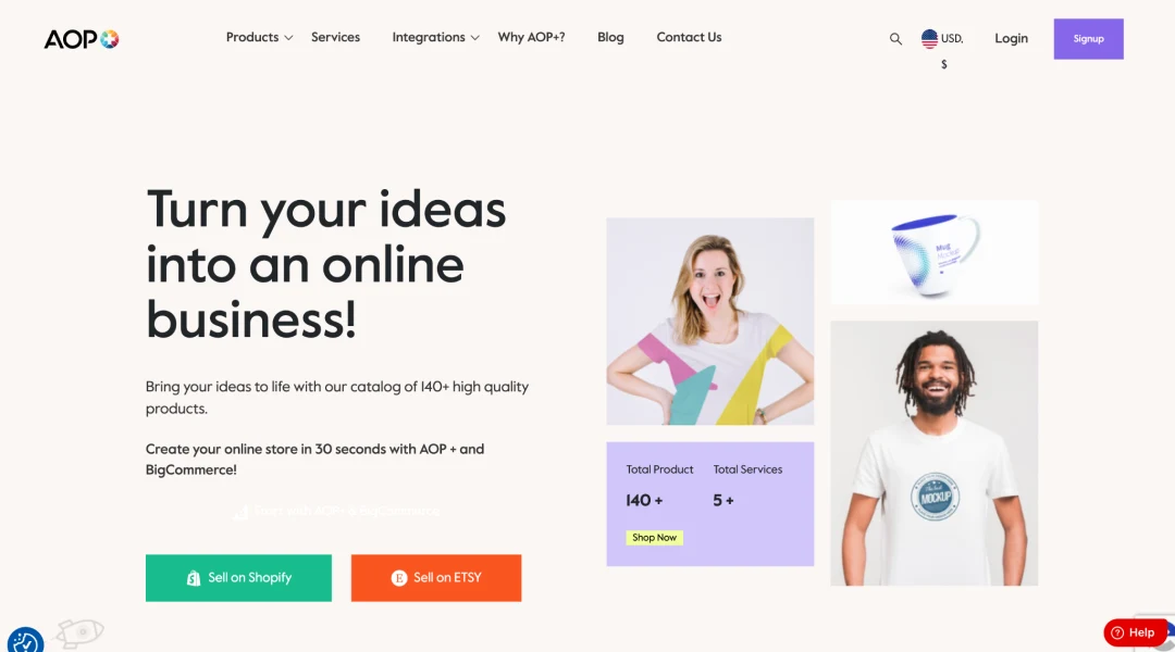 AOP+ homepage
