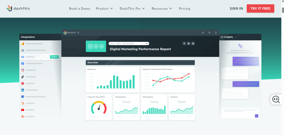DashThis dashboard example
