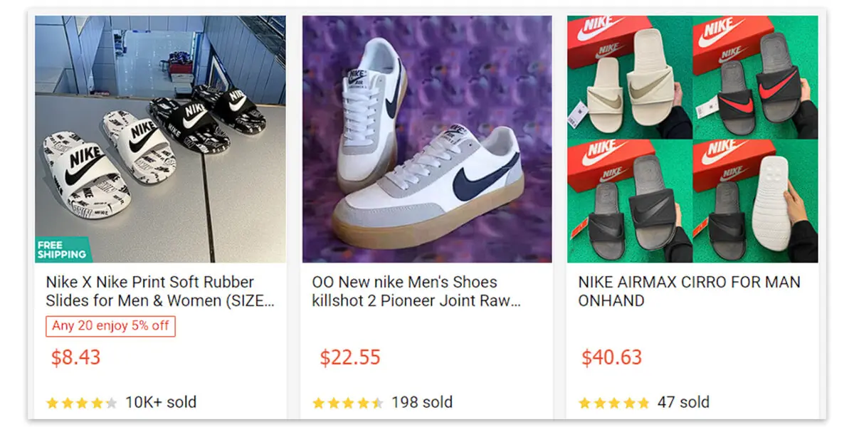 fake products example