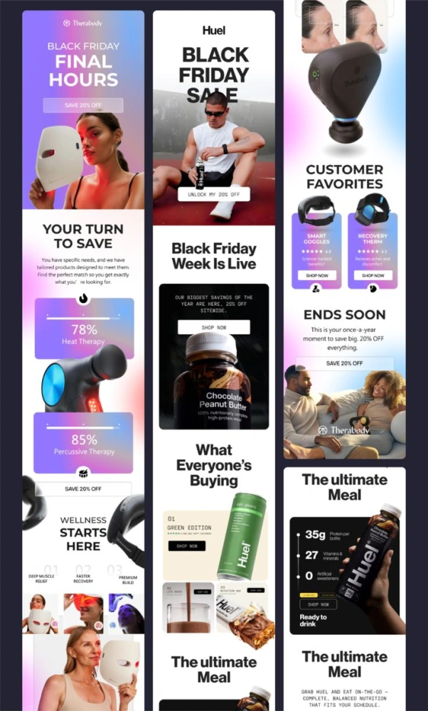 Black Friday email campaign sequence example