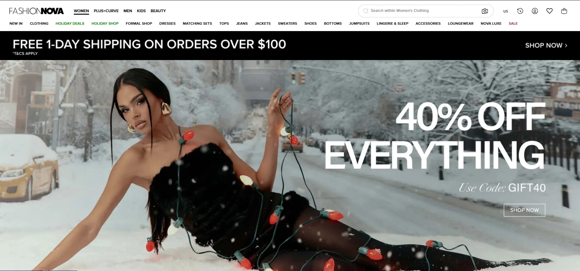 Fashion Nova website