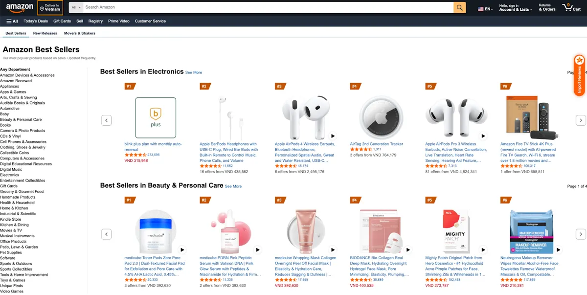 Amazon Best Seller list