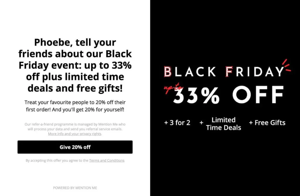 feeunique refferal progam in black friday