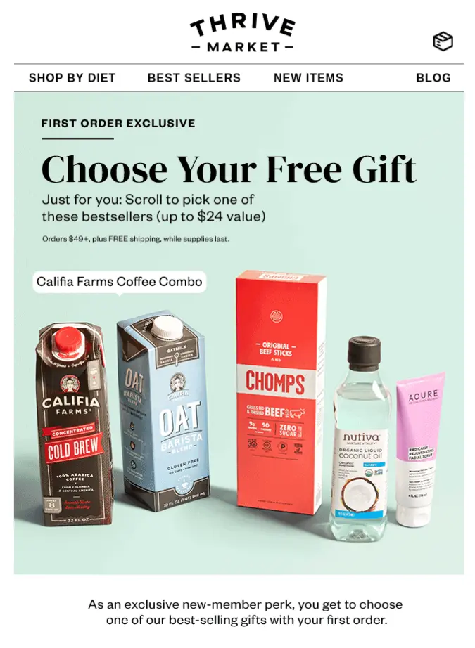 propose free gifts instead of discount