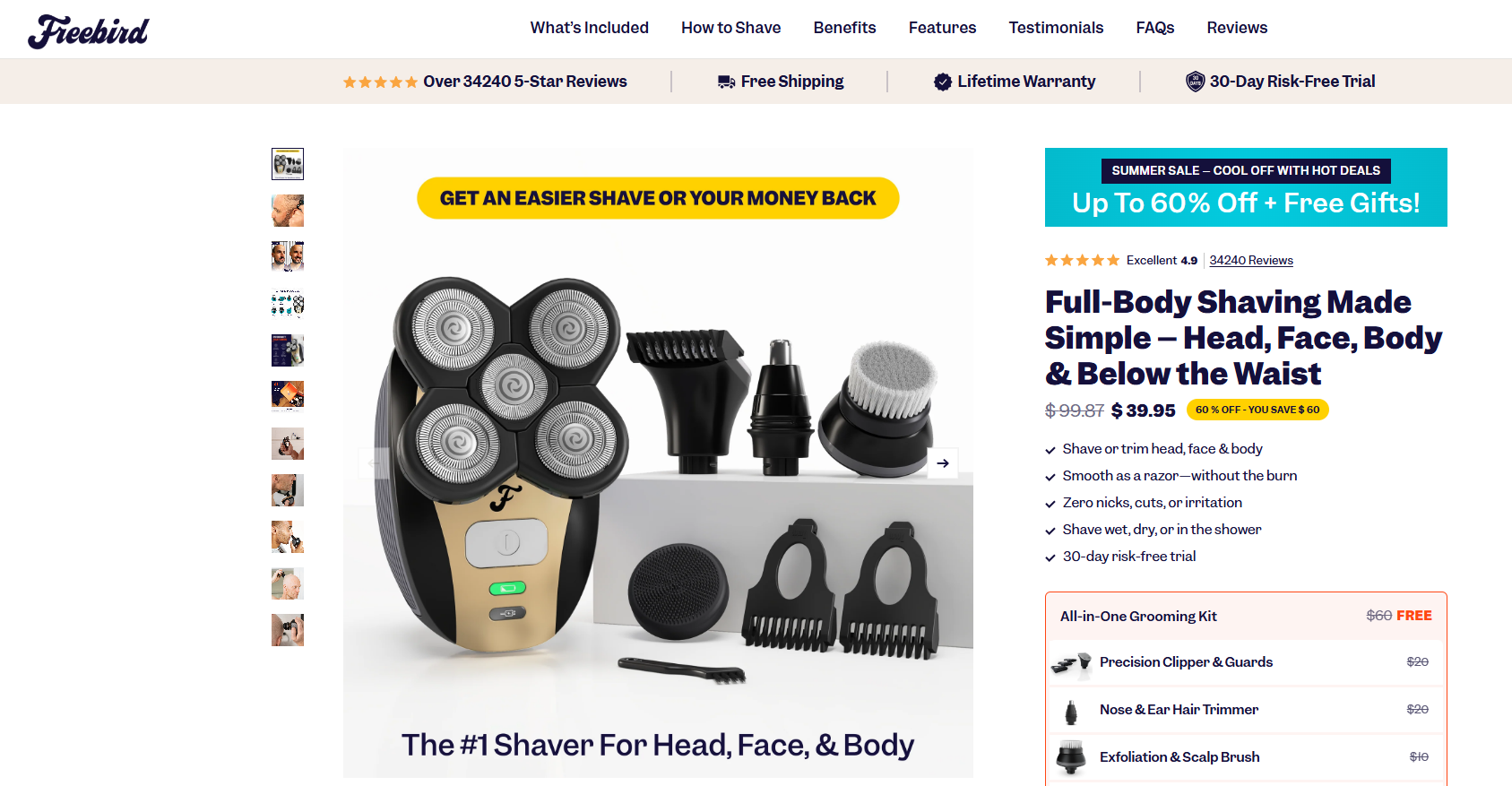5-in-1 full body shaver