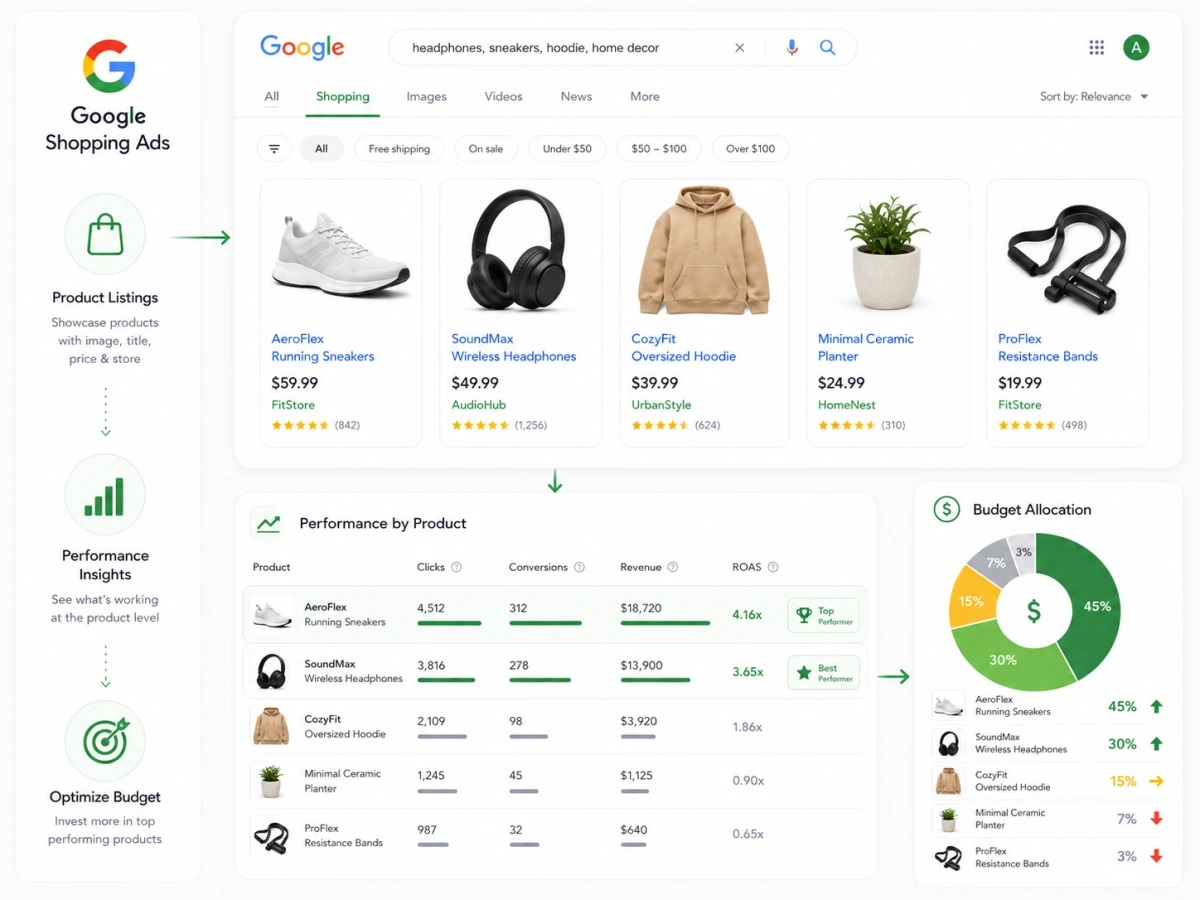 Shopping Ads campaign example