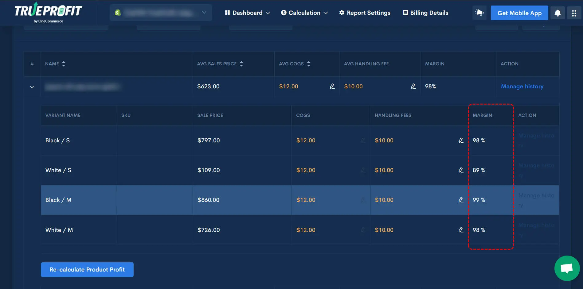 TrueProfit Dashboard