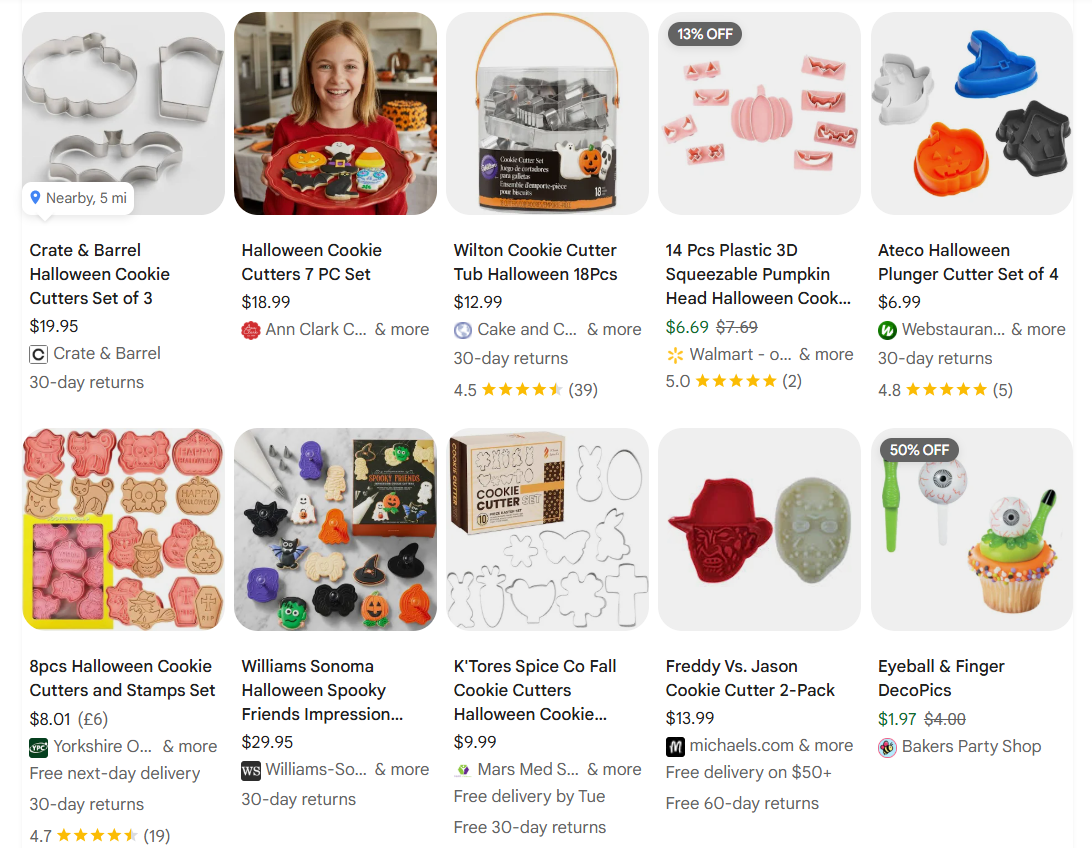 Cookie cutters and cake toppers examples