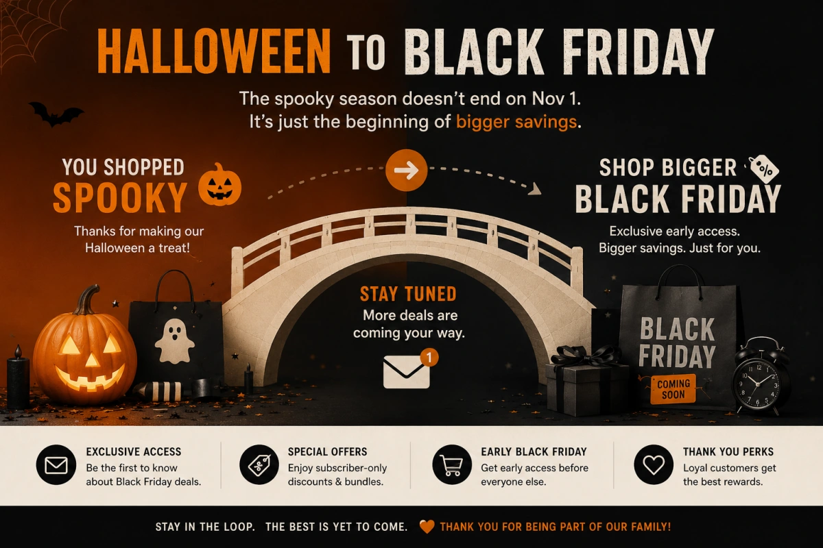 Extend The Campaign Into A Halloween To Black Friday Bridge example