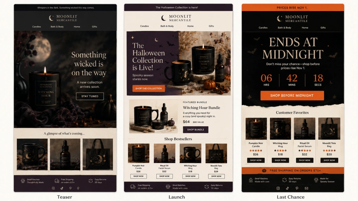 Send a Halloween Email Sequence example