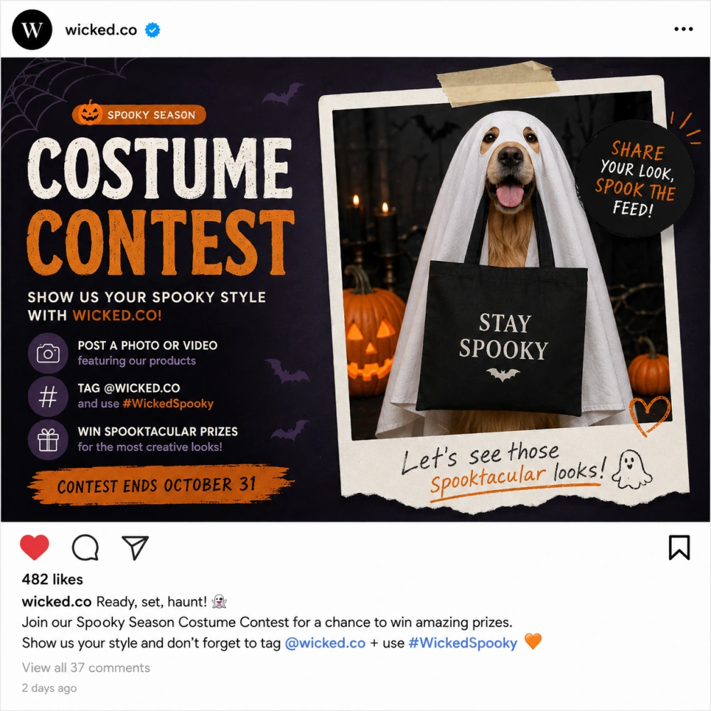 Host A Costume Or Photo Contest On Social example