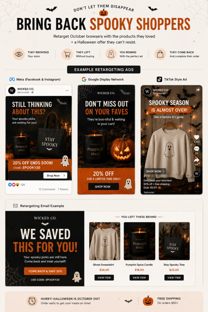 Run Retargeting Ads for October Browsers example