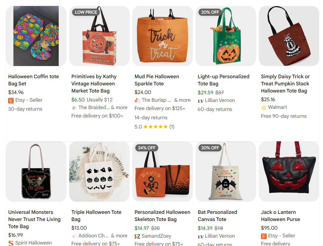 Tote Bags And Accessories examples