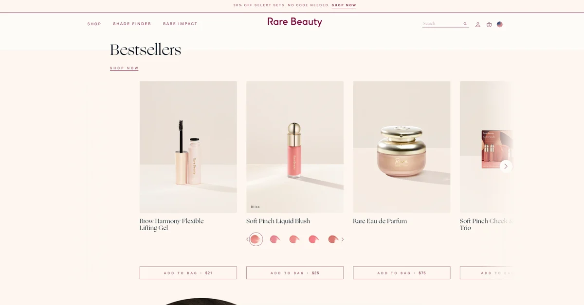 Rare Beauty Homepage
