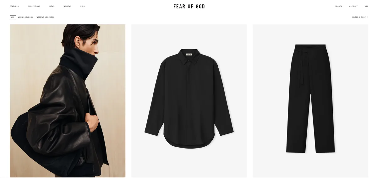 Fear of God homepage