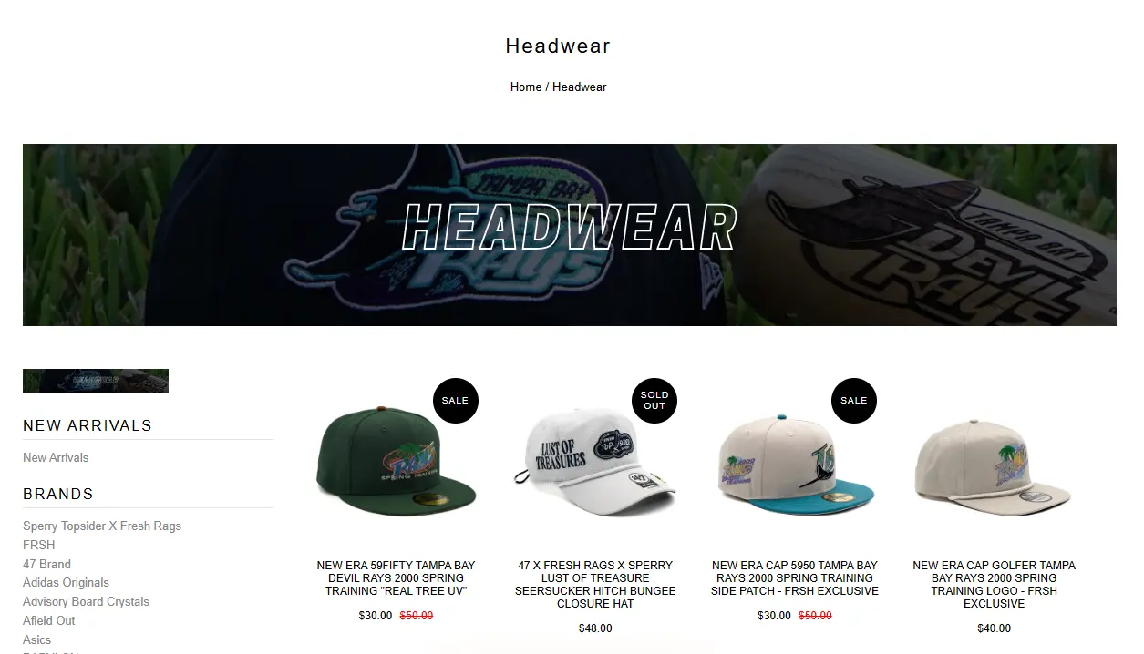 headwears products example