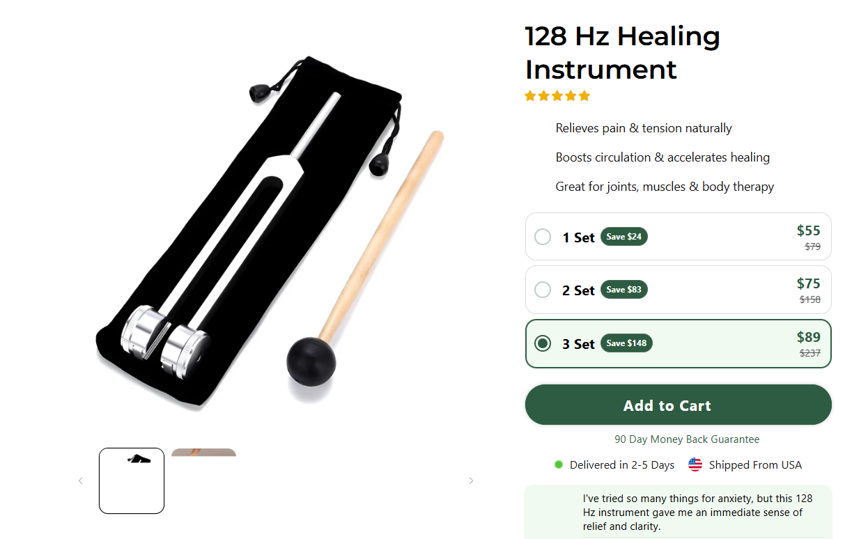 Healing tool turning fork