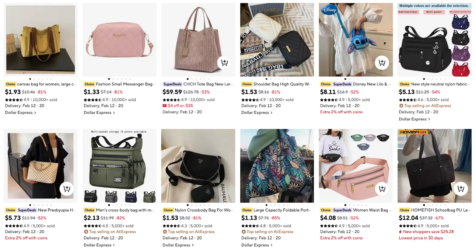 Handbags products